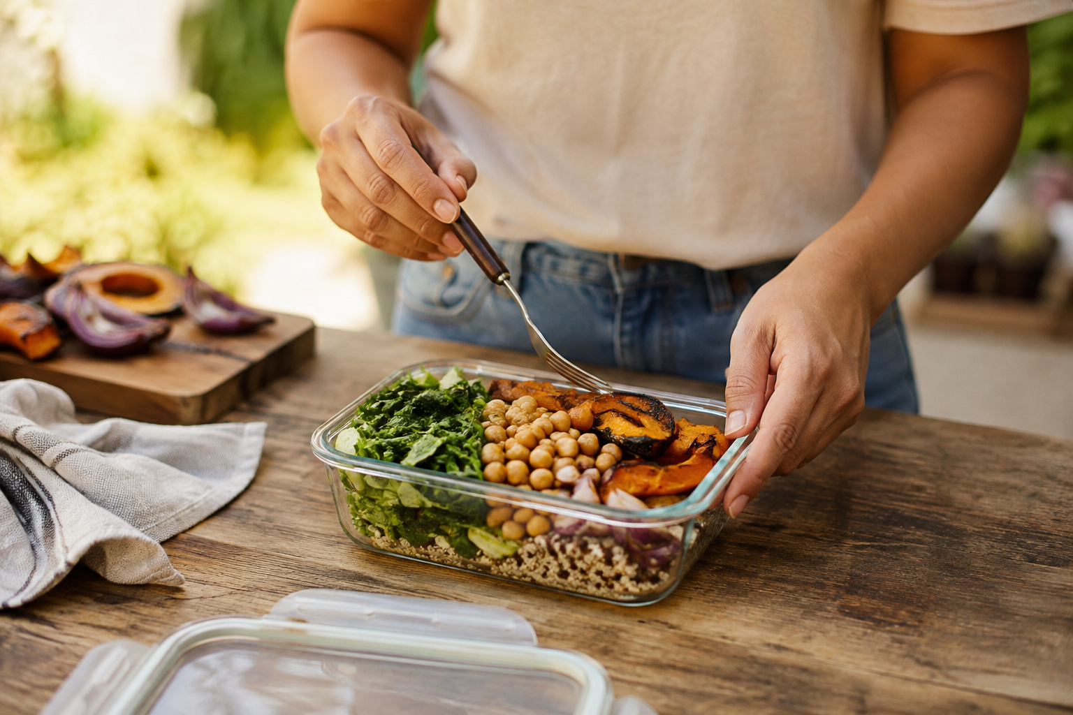 Lifestyle scene for Simple Ways to Add More Protein to a Vegetarian Lunch