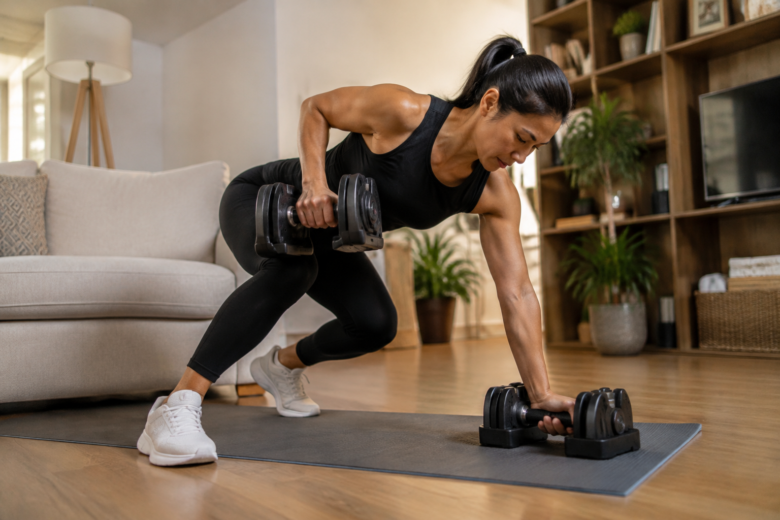 Lifestyle scene for How to Start Strength Training at Home Without Overbuying