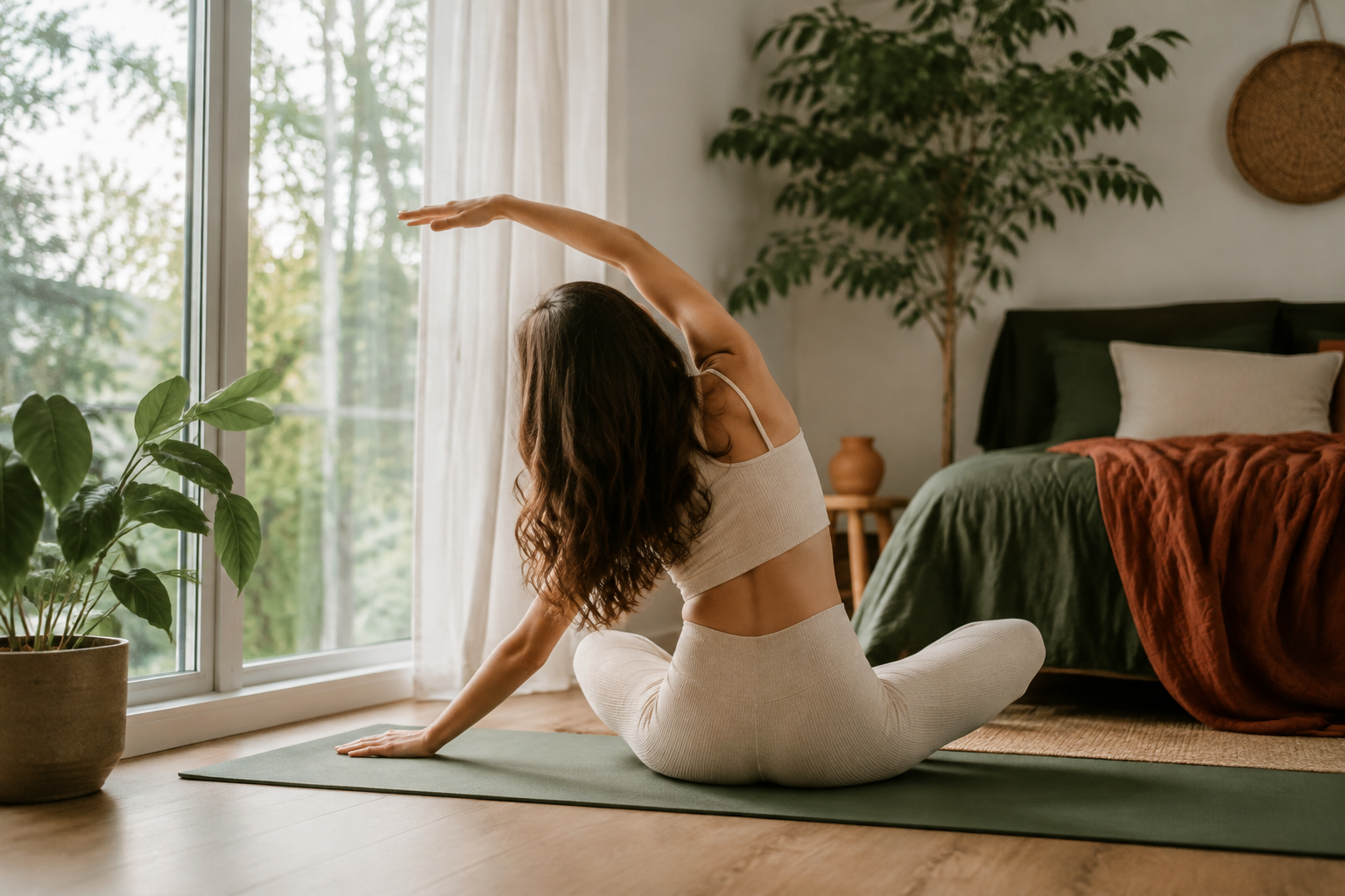 Lifestyle scene for The No-Drama Guide to Building a Morning Stretch Habit